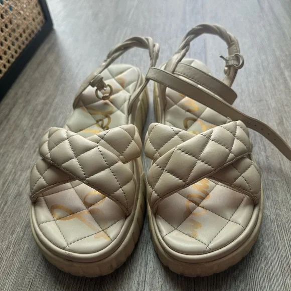 SAM EDELMAN GAVRIL PLATFORM SANDAL IN SUMMER SAND - Picture 4 of 8